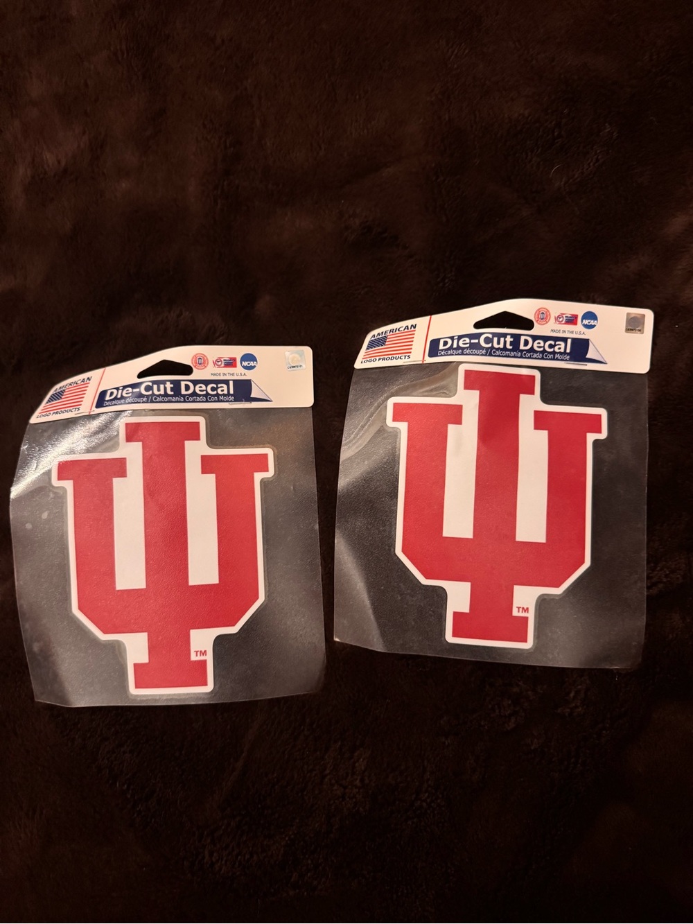 Indiana University Red IU Die-Cut Decal Stickers (Set of 2)